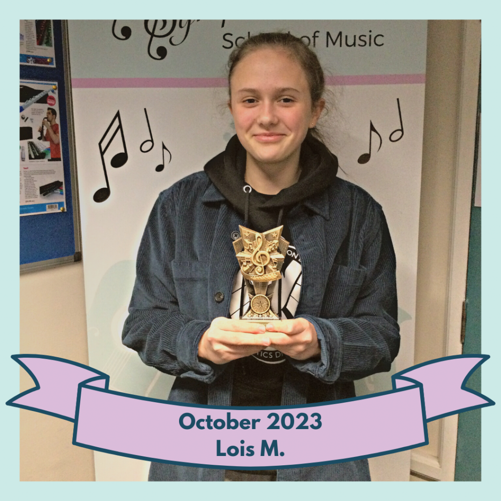 Lois won our October 2023 Student of the Month award.